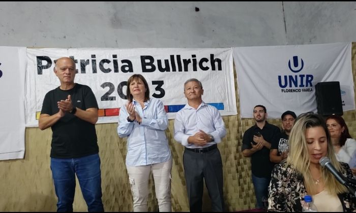 Patricia Bullrich y Néstor Grindetti en Florencio Varela